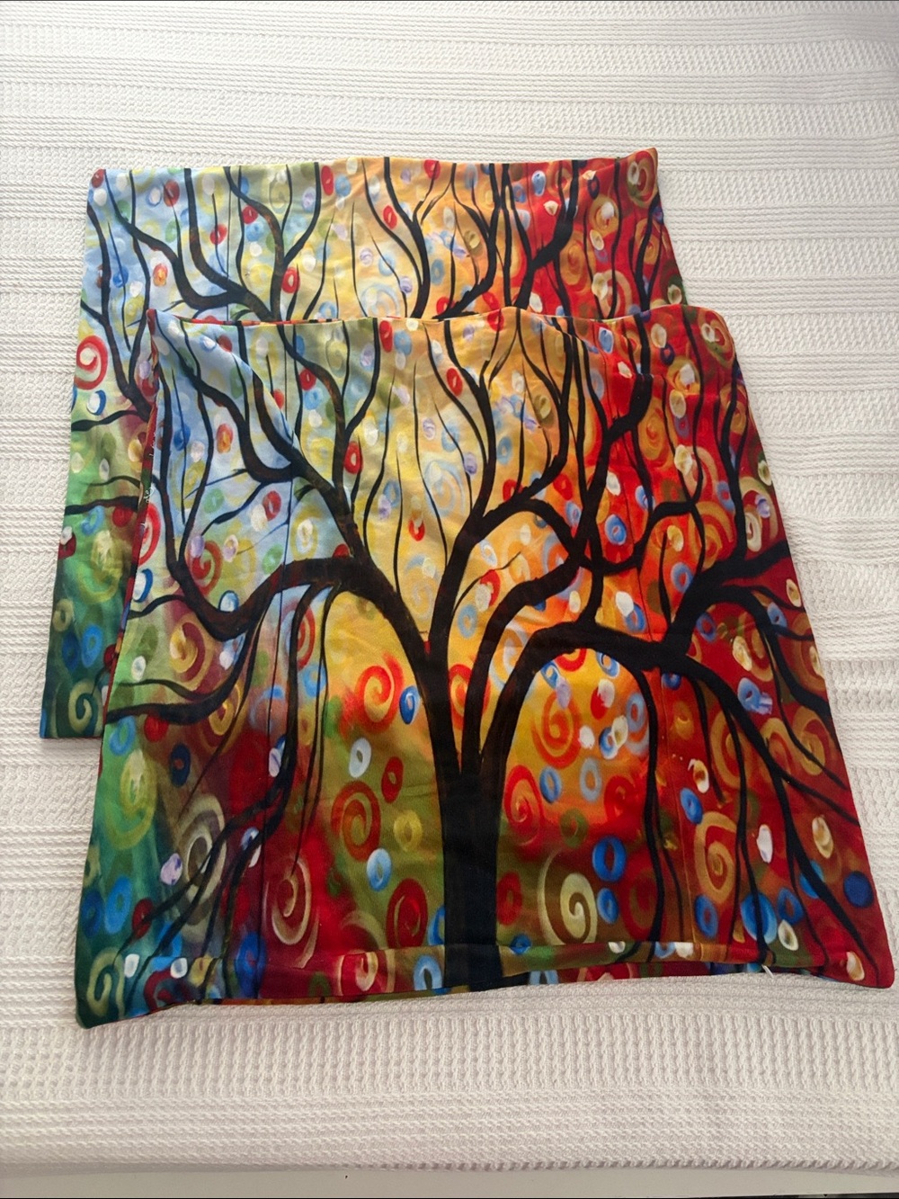 Colorful Tree-Print Euro Pillow Sham  - Multi